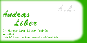 andras liber business card
